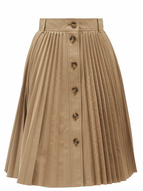 REDValentino - Buttoned Pleated Skirt - Womens - Beige