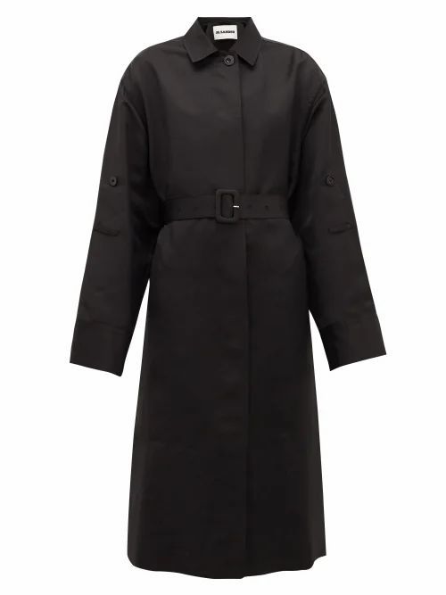 Jil Sander - P.m. Belted Technical-twill Trench Coat - Womens - Black