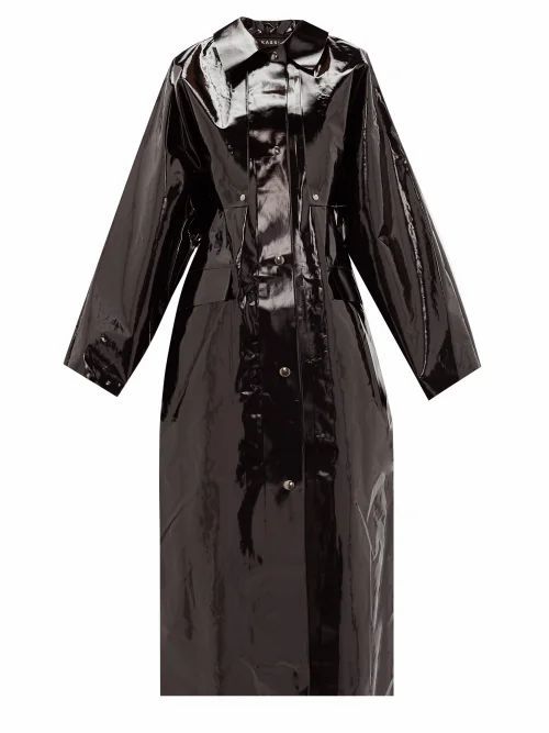 Kassl Editions - Detachable-sleeve Pvc-coated Raincoat - Womens - Black