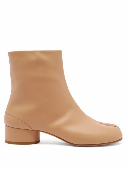 Maison Margiela - Tabi Split-toe Leather Boots - Womens - Nude