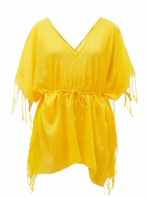 Su Paris - Kya Ribbed Cotton Tunic - Womens - Yellow