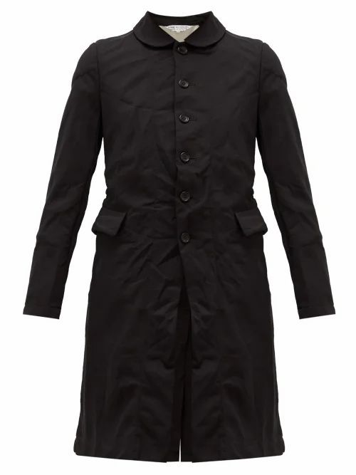 Comme Des Garçons Comme Des Garçons - Single-breasted Crinkled-crepe Coat - Womens - Black