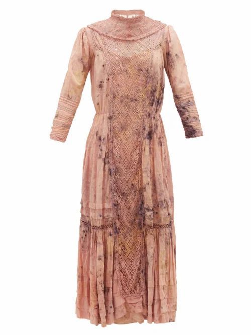 Mimi Prober - Victoria Botanical-dyed Cotton Dress - Womens - Pink