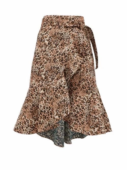 Johanna Ortiz - Cynical Attitude Leopard-jacquard Wrap Skirt - Womens - Leopard