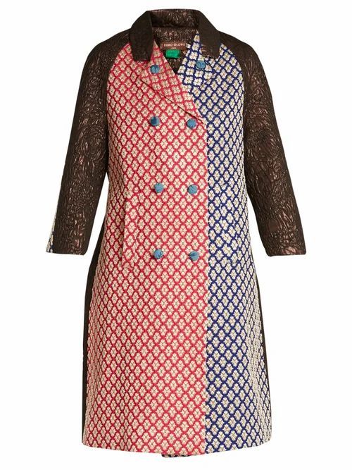 Duro Olowu - Patchwork-brocade Double-breasted Coat - Womens - Multi