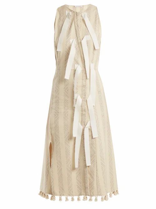 Altuzarra - Blanche Diamond-jacquard Dress - Womens - Ivory