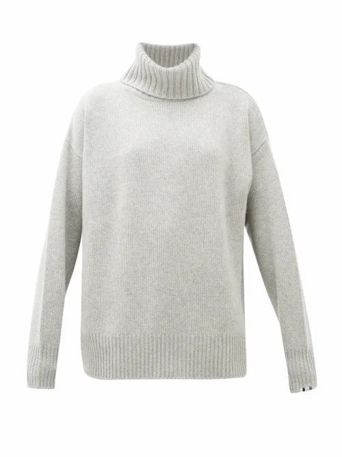 Extreme Cashmere - No.20 Oversized Stretch-cashmere Roll-neck Sweater - Womens - Grey