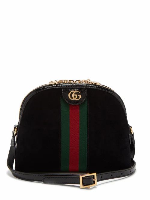 Gucci - Ophidia Gg Suede Cross-body Bag - Womens - Black Multi