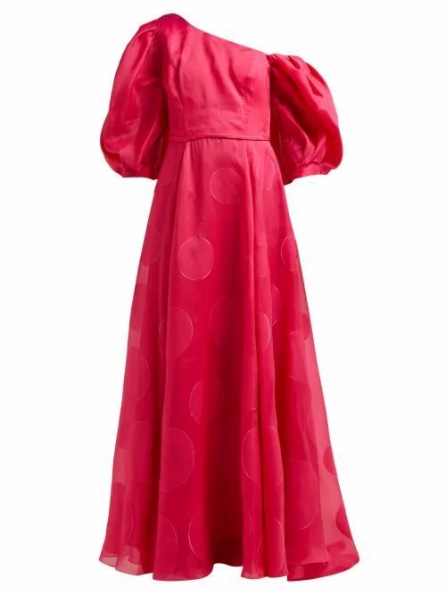 Fil-coupé Silk-blend Organza Gown - Womens - Fuchsia
