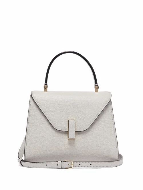 Valextra - Iside Mini Grained-leather Bag - Womens - Grey
