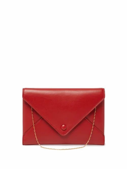 The Row - Envelope Chain-handle Leather Clutch - Womens - Red