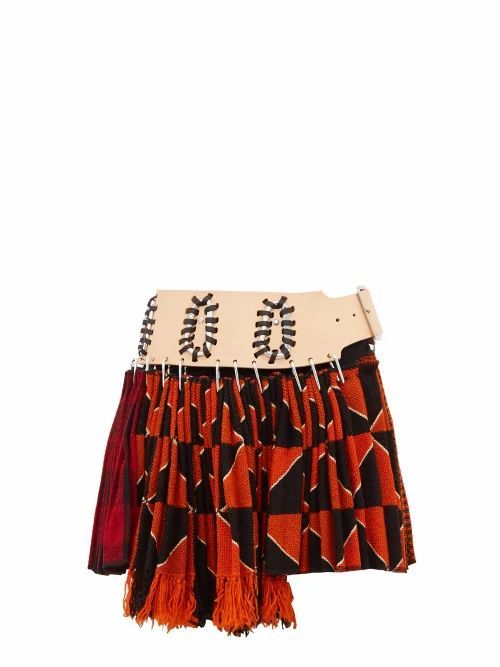 Chopova Lowena - Recycled-tapestry Mini Skirt - Womens - Orange Multi
