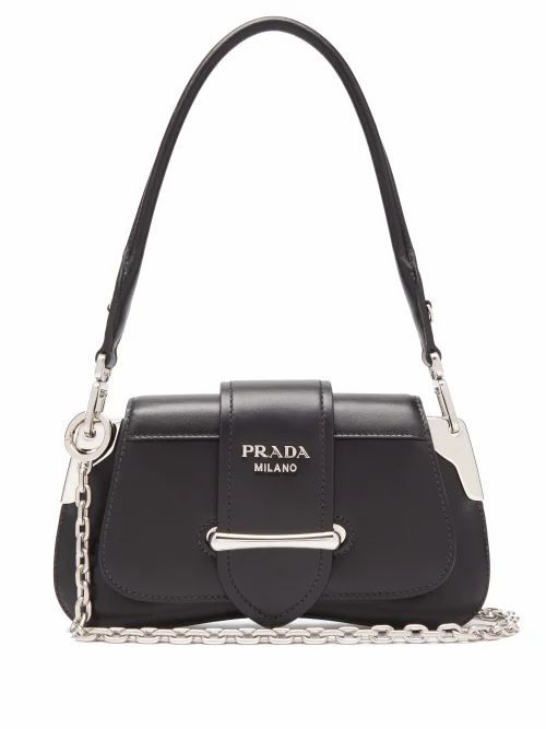 Prada - Sidonie Mini Leather Shoulder Bag - Womens - Black
