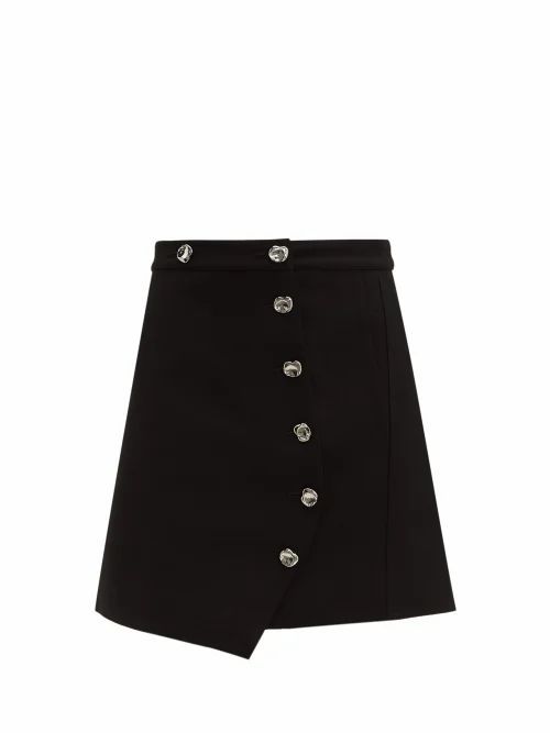 Tibi - Anson A-line Mini Skirt - Womens - Black