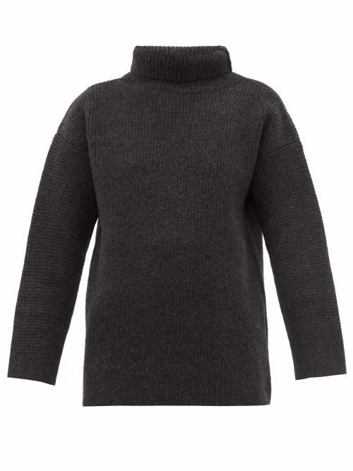 Jacquemus - Agde Roll-neck Wool-blend Sweater - Womens - Grey