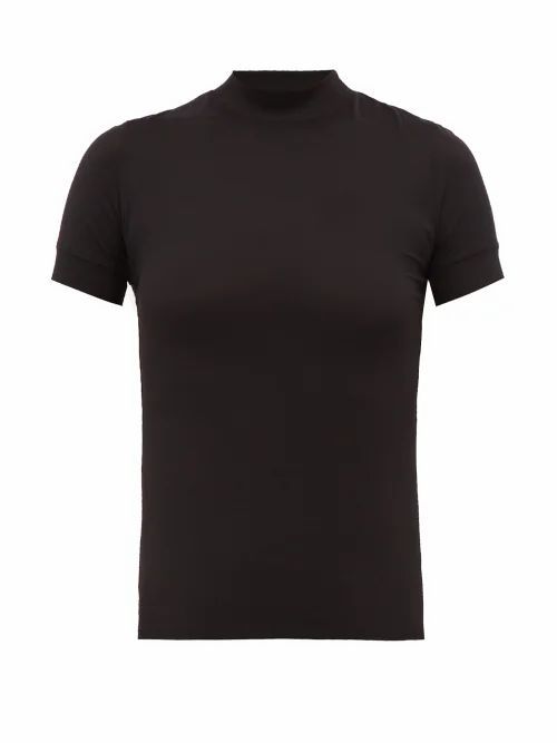 The Row - Elan High-neck Jersey T-shirt - Womens - Black