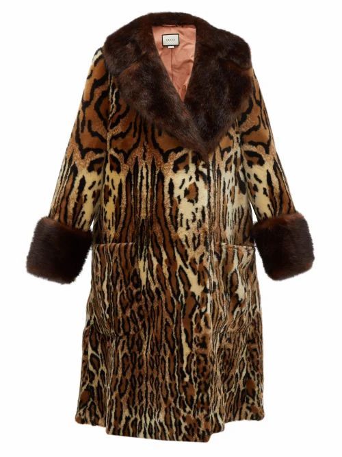 Gucci - Leopard-print Faux-fur Coat - Womens - Leopard
