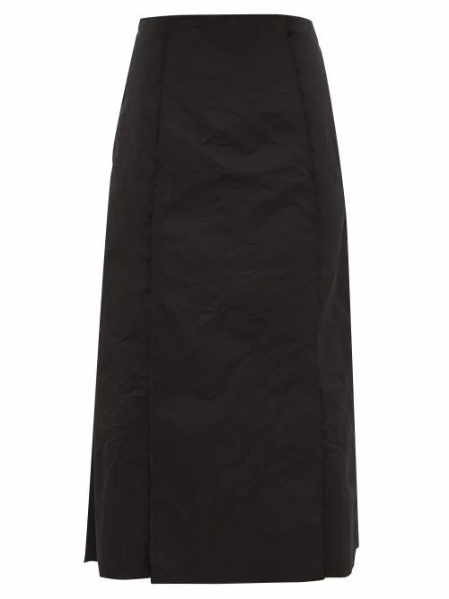 Brock Collection - Pietraluna Crinkle-effect Technical Skirt - Womens - Black