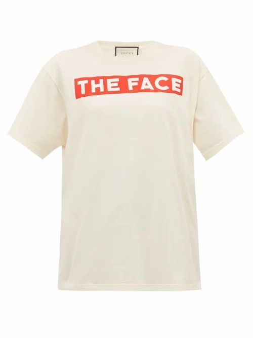 Gucci - The Face-print Cotton Jersey T-shirt - Womens - White