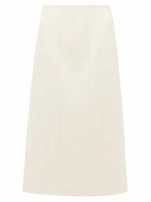 Brock Collection - Pietrasole Wool-blend Midi Skirt - Womens - Cream