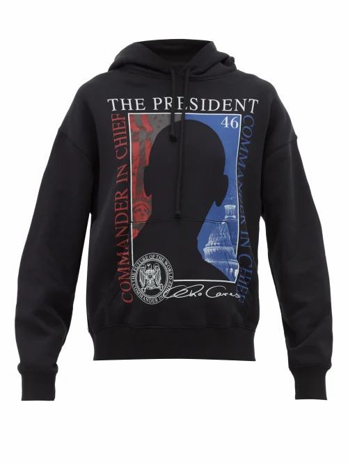 Vetements - President-print Hooded Sweatshirt - Womens - Black