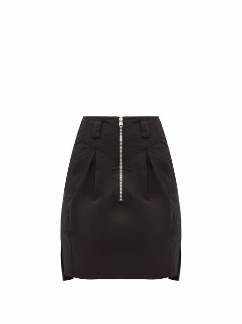 Isabel Marant - Hera Panelled Cotton-canvas Mini Skirt - Womens - Black