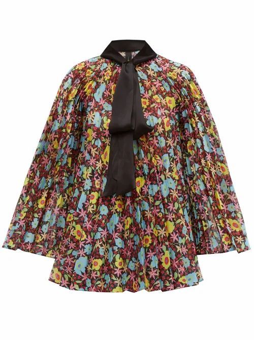 Romance Was Born - Pop Life Floral Pleated Organza Blouse - Womens - Multi