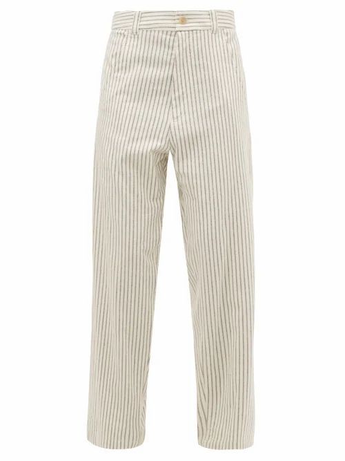 Haider Ackermann - Chanda Striped Cotton Trousers - Womens - White Multi