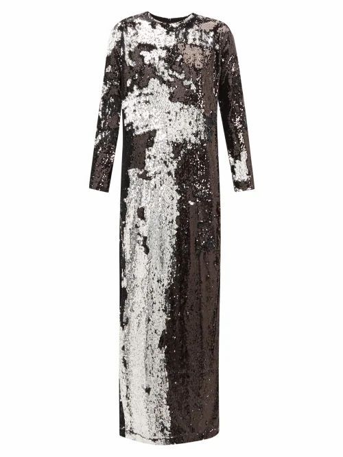 Marques'almeida - Two-way Sequinned Occasion Dress - Womens - Silver