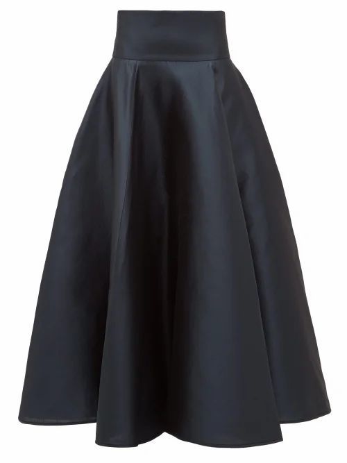 Carl Kapp - Ophelia Structured Mikado Skirt - Womens - Navy