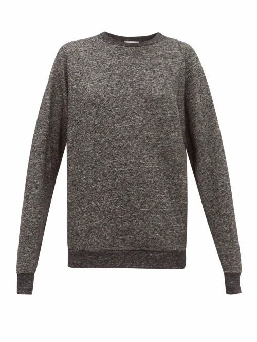 Raey - Raglan-sleeve Cotton-blend Sweatshirt - Womens - Dark Grey