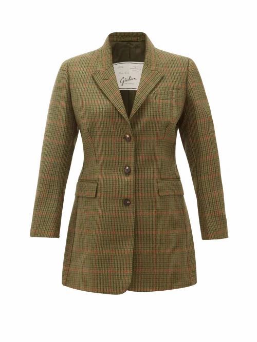 Giuliva Heritage Collection - The Karen Prince Of Wales-check Wool Blazer - Womens - Green Multi