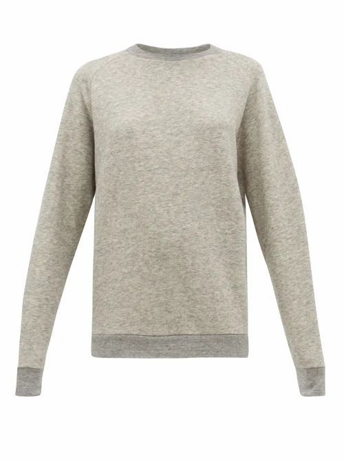 Raey - Raglan-sleeve Cotton-blend Sweatshirt - Womens - Light Grey