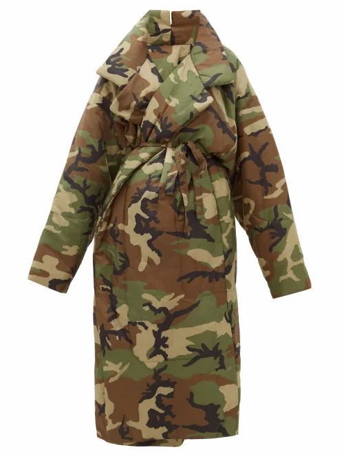 Norma Kamali - Sleeping Bag Camouflage Padded Coat - Womens - Camouflage
