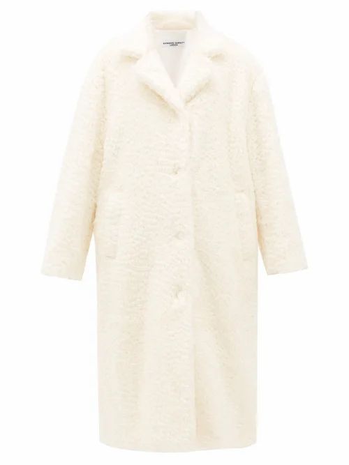Katharine Hamnett London - Velma Oversized Shearling-effect Mohair Coat - Womens - Ivory