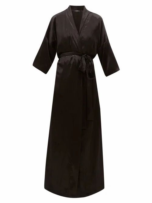 Edward Crutchley - Velvet Robe Coat - Womens - Black