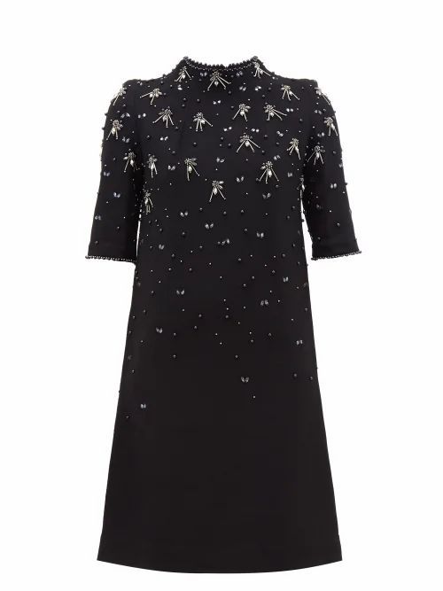 Goat - Alexa Crystal-embellished Wool Dress - Womens - Black