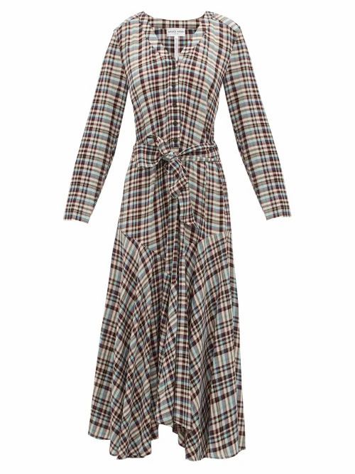 Apiece Apart - Pacifica Belted Checked Dress - Womens - Multi