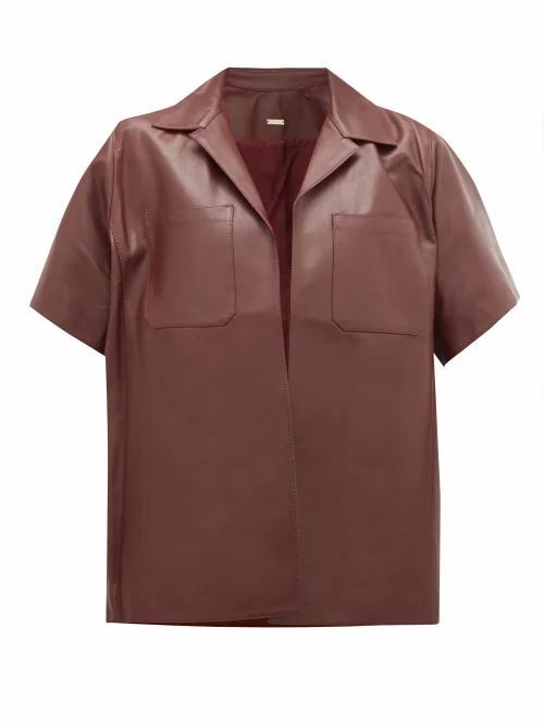 Dodo Bar Or - Yulanda Leather Shirt - Womens - Burgundy