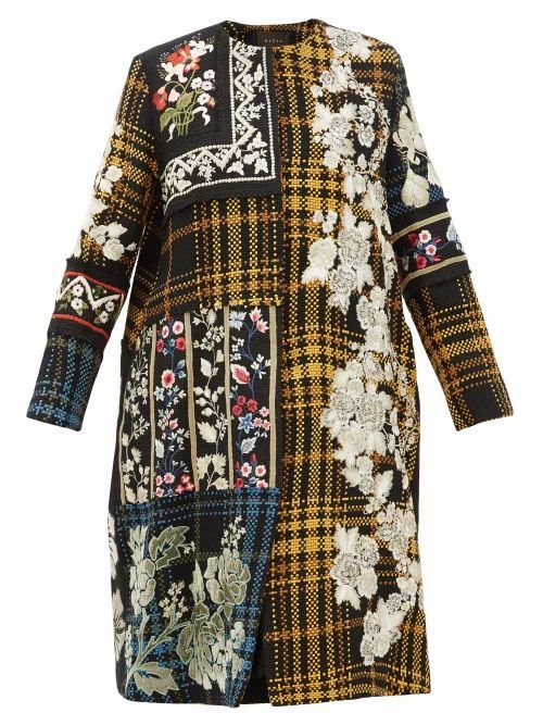 Biyan - Holia Floral-embroidered Cotton Coat - Womens - Multi