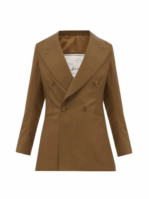 Giuliva Heritage Collection - The Stella Double-breasted Wool Jacket - Womens - Brown