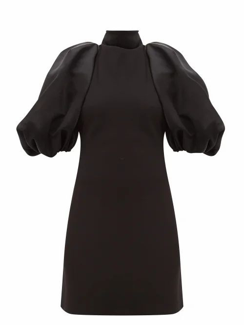Ellery - Epic Saga Detachable-sleeve Halterneck Mini Dress - Womens - Black