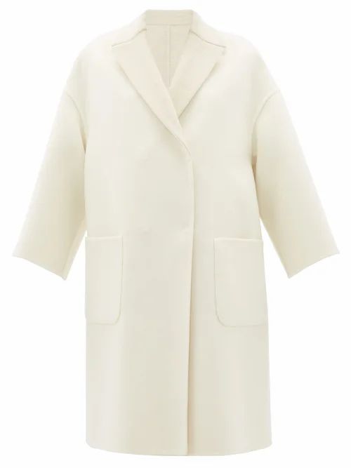 Brunello Cucinelli - Reversible Brushed-cashmere Coat - Womens - Ivory Multi