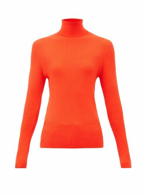 Fusalp - Ancelle Rib-knitted Roll-neck Top - Womens - Red