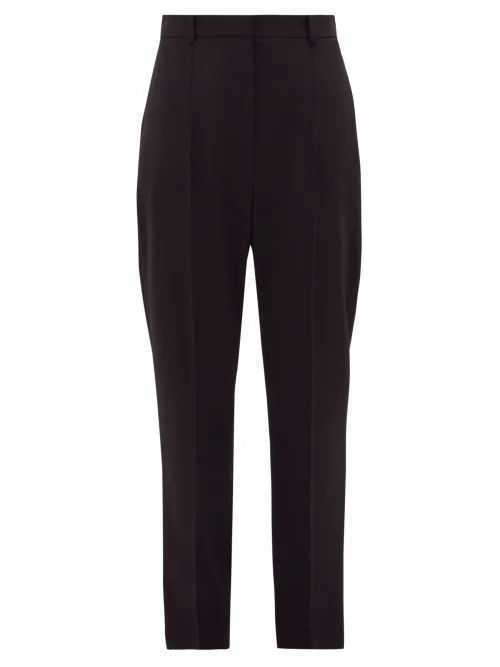 Alexander Mcqueen - Tailored Grain-de-poudre Wool Cigarette Trousers - Womens - Black