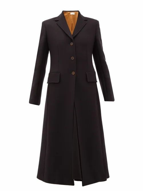 The Row - Sua Single-breasted Wool-blend Twill Coat - Womens - Navy