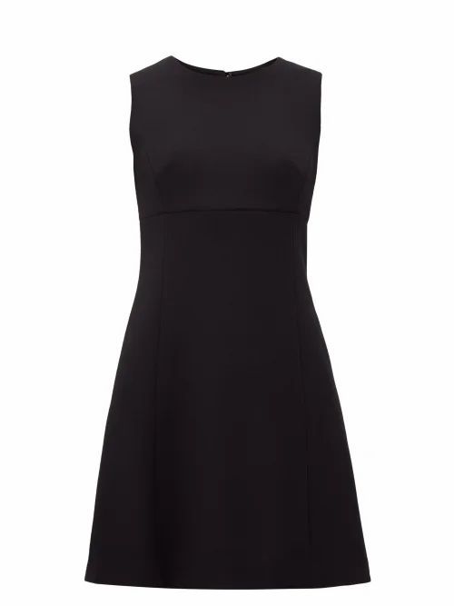 Dolce & Gabbana - Panelled Wool-crepe Dress - Womens - Black
