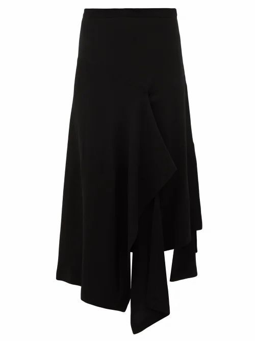 Colville - Draped Crepe Skirt - Womens - Black
