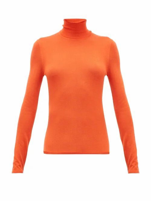 Gabriela Hearst - Costa Cashmere-blend Roll-neck Sweater - Womens - Orange