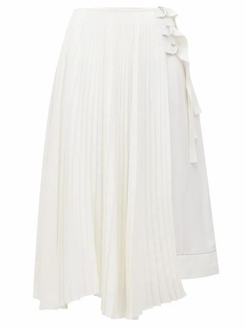 Proenza Schouler - Asymmetric Pleated Skirt - Womens - White